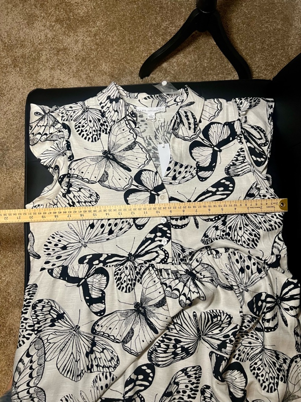 Jane and Delancey Monochrome Butterfly Midi Dress with Pockets! - Picture 5 of 5